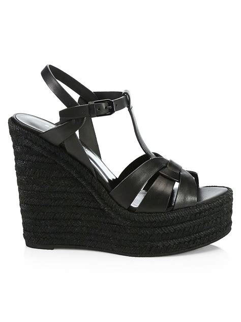 ysl espadrilles wedges ambra what bag goes|women's tribute espadrille wedge.